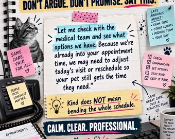Veterinary Front Desk Poster Bundle: 40 Printable Pages for CSR Training & Team Support