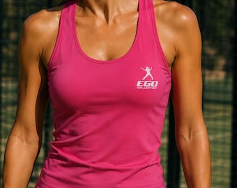 Camiseta de tirantes para pádel de mujer | Camiseta técnica deportiva con espalda cruzada | Tenis, gimnasio y fitness | Colección EGO