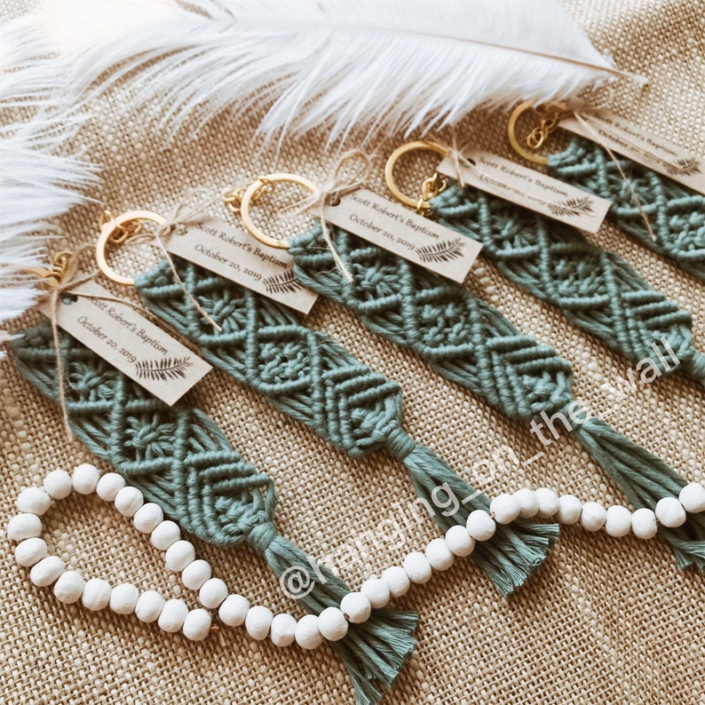 25 pcs Macrame Bagcharm Keychain Gifts Favors and Souvenir | Etsy