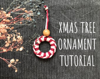 DIY Macrame Christmas Wreath Ornament Pattern – Beginner PDF Download
