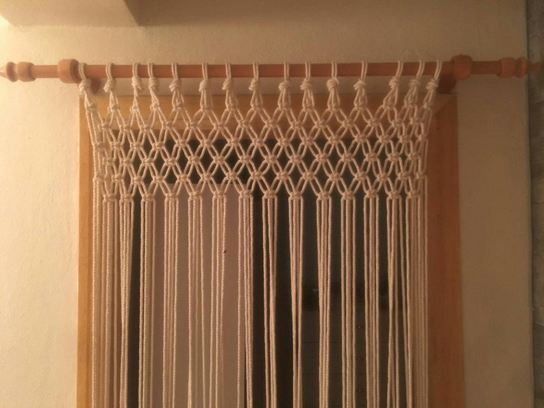 Cotton Rope Macrame Door Curtain For Boho Bohemian Home Etsy