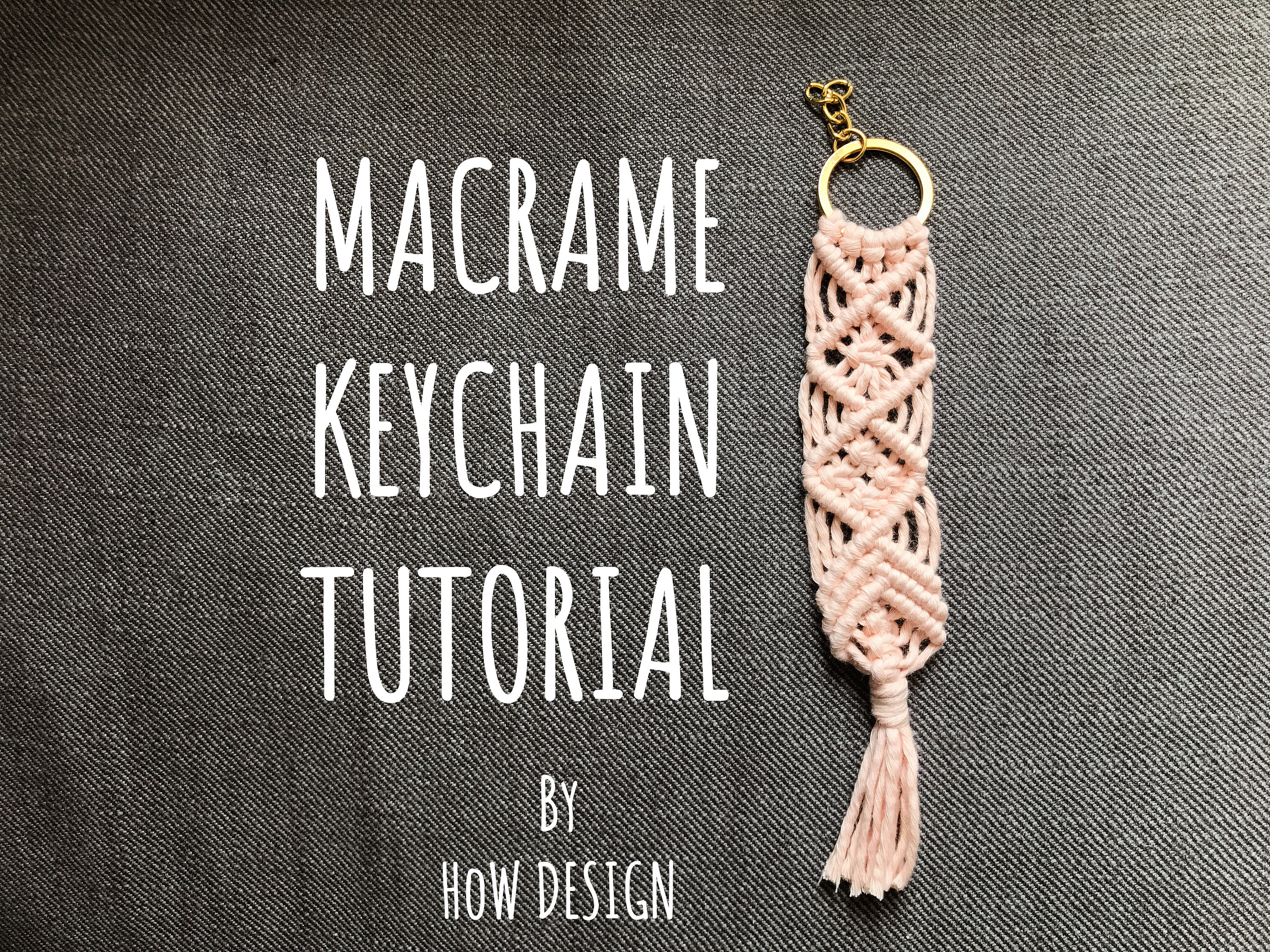 Macrame Keychain with Beads - Plants and What Knot