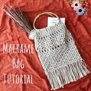 PDF Tutorial of Macrame Bag, Summer Bag Tutorial / Step by Step DIY Macrame Bhomenian Bag Pattern, Digital Download, DIY Crochet Bag image 3