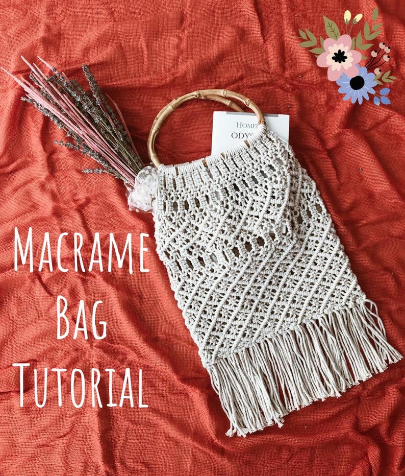 PDF Tutorial of Macrame Bag, Summer Bag Tutorial / Step by Step DIY Macrame Bhomenian Bag Pattern, Digital Download, DIY Crochet Bag image 3