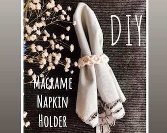 Macrame Napkin Ring Tutorial PDF | DIY Boho Table Decor | Easy Beginner Pattern | Instant Download