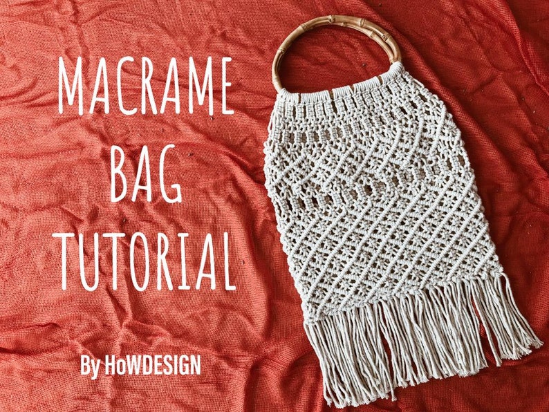 PDF Tutorial of Macrame Bag, Summer Bag Tutorial / Step by Step DIY Macrame Bhomenian Bag Pattern, Digital Download, DIY Crochet Bag image 1