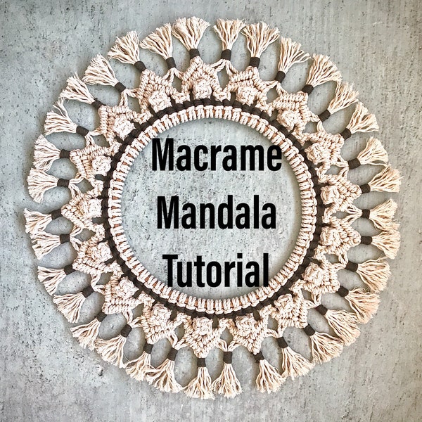 Macrame Mandala Tutorial, Macrame Wreath DIY Pdf Pattern for Beginner and Intermediate Level