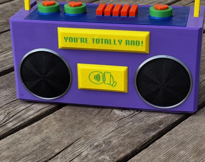 Featured listing image: Personalized NFC Boombox | Personalized Snack Box | Custom Playlist Retro Gift Box