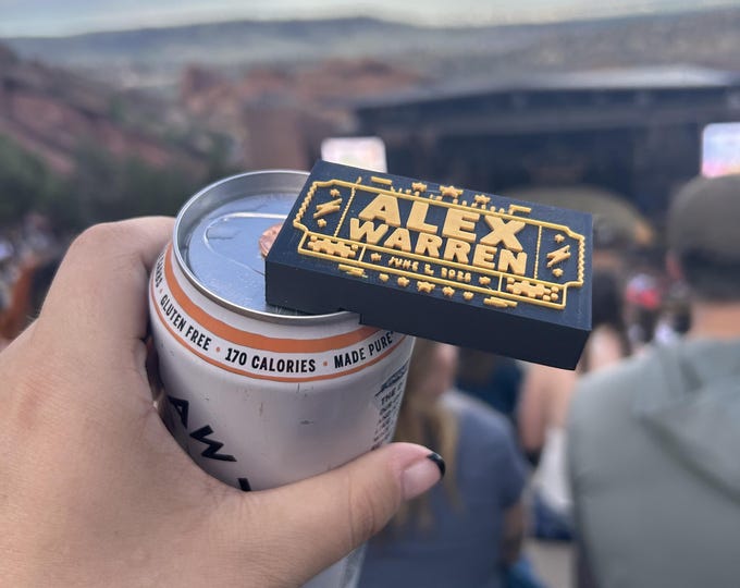 Featured listing image: SipShield | Personalized Can Tab Opener & Drink Cover | Nail Saver | Music Lover | Wedding Favor