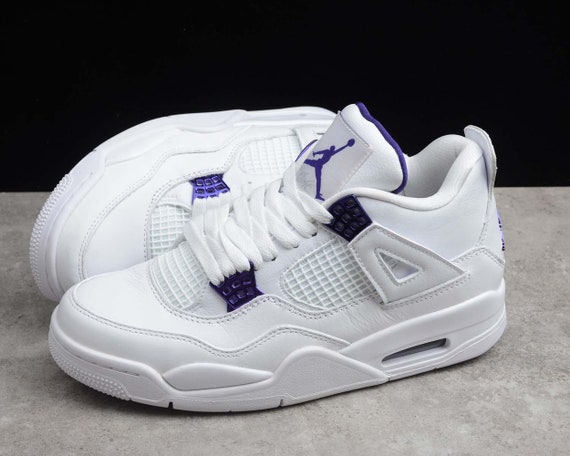 jordan 4 white and purple