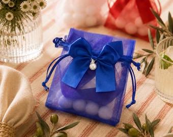 10 farbige Schleifen-Leckerli-Beutel für Feste, DIY-Geschenke und süße Verpackung