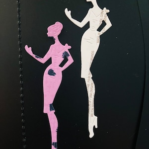 Découpes élégantes pour dames, pour les cartes, la journalisation, le scrapbooking et les oeuvres d'art modifiées.