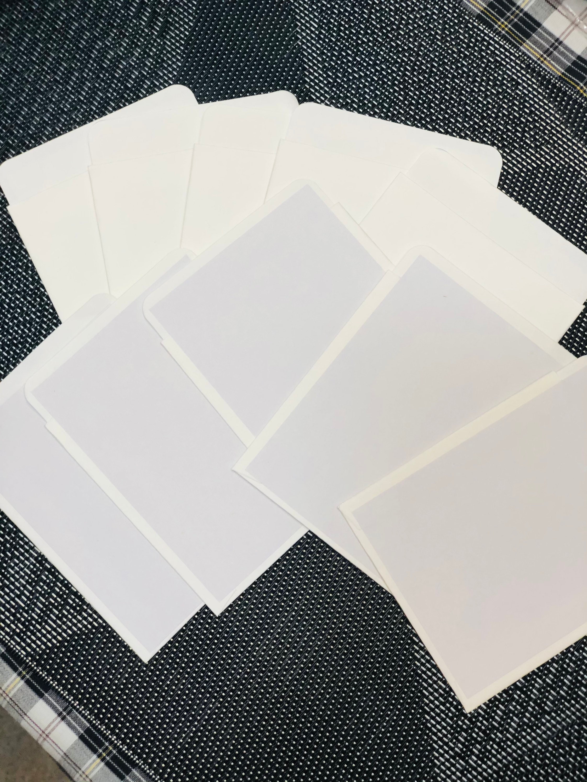 LIBRARY Card POCKET ENVELOPES 10. Pieces white paper stock Etsy