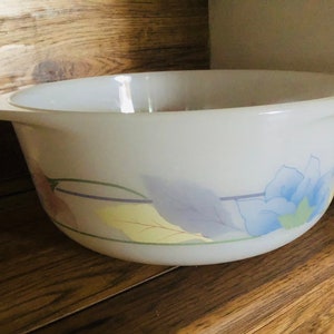 Vintage Arcuisine FRANCE milk lustre Casserole dish, salad bowl.