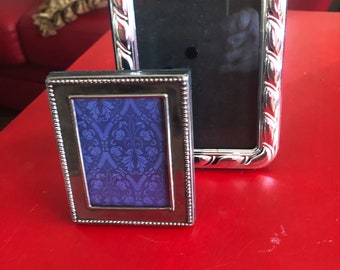 Set of 2 SILVER PICTURE Frames.  Vintage items.
