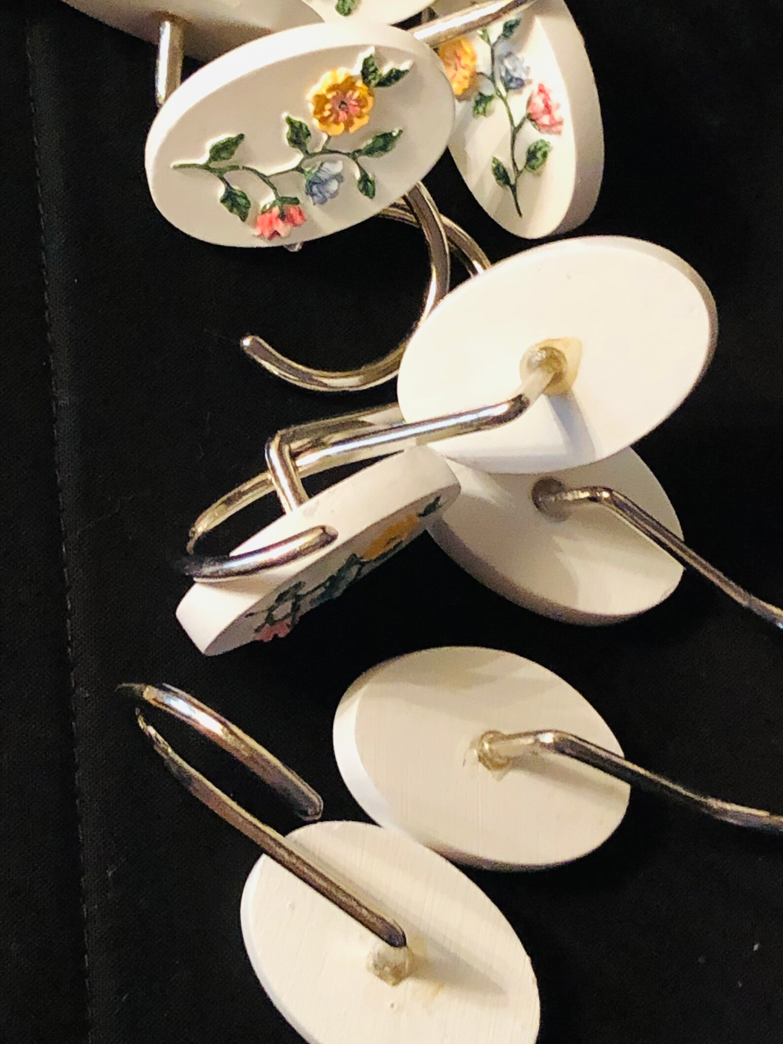 VINTAGE SHOWER CURTAIN Hooks lovely soft colors victorian Etsy