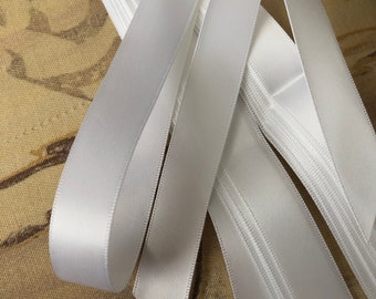 White Satin Ribbon  10 pieces 20” long, brand new