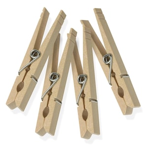 WOODEN Clothespins 12 pieces, VINTAGE item. , 3 inches in length, wood from the 80’s, great for hanging clothes, use in crafts etc.