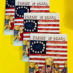 Lot de 4 cartes de notes vierges TEDDY BEAR, 4x5 avec enveloppes blanches vintage Judy Cheng