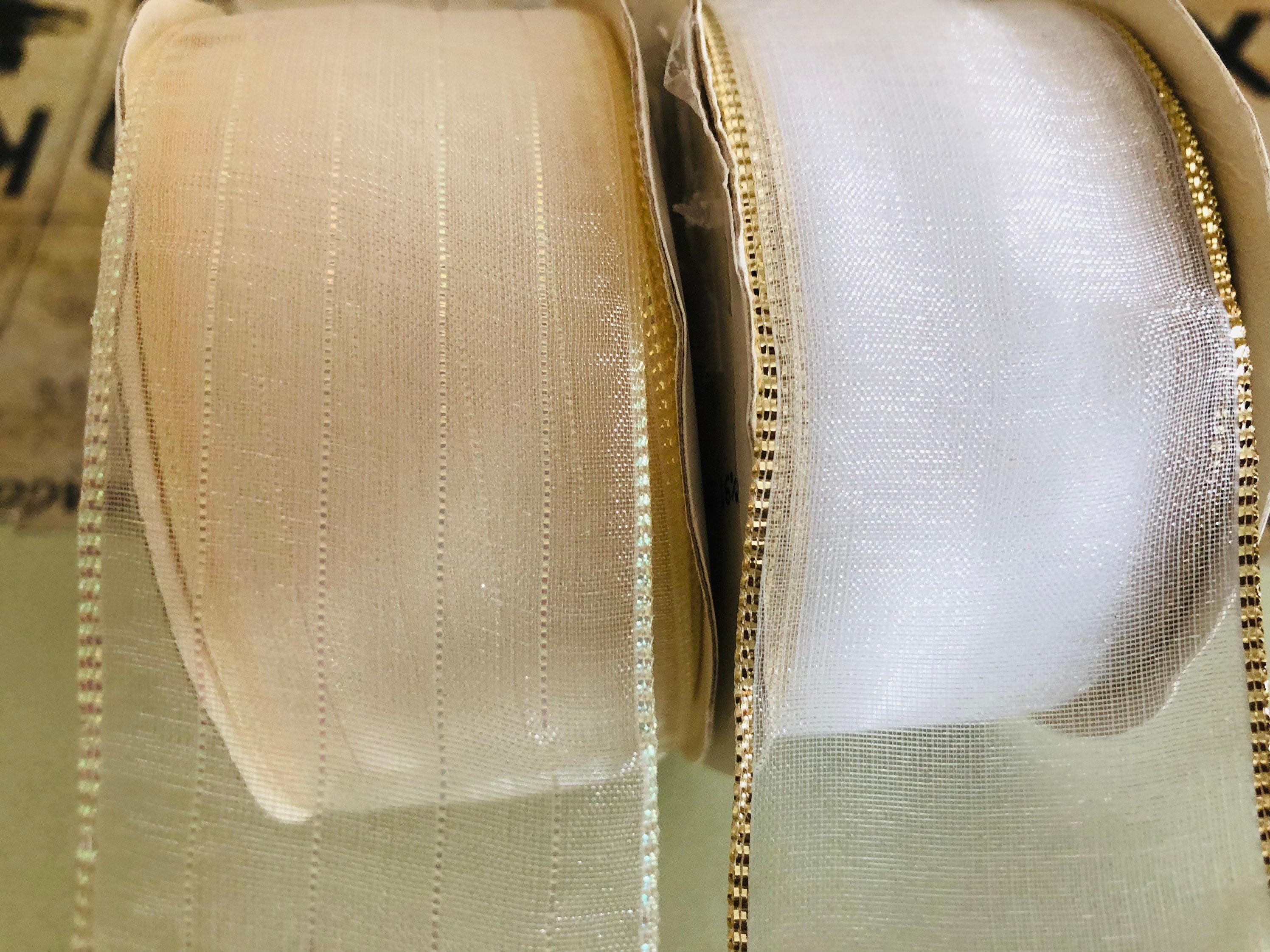 5m of White Chiffon Ribbon White Chiffon to Decorate an Envelope