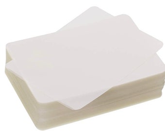 Laminating Pouches for cards, small photos. 18 pieces