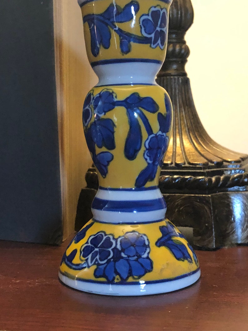 Oriental Candle Holders. Choice of 3 Vintage Ceramic VIVID Etsy