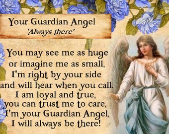 ANGEL  PRAYER  CARDS    set  of   2  Cards   ships  from  Canada