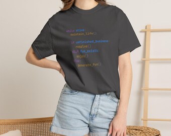 Samurai Cheat Code to Life T-shirt | Programming Humor Tee