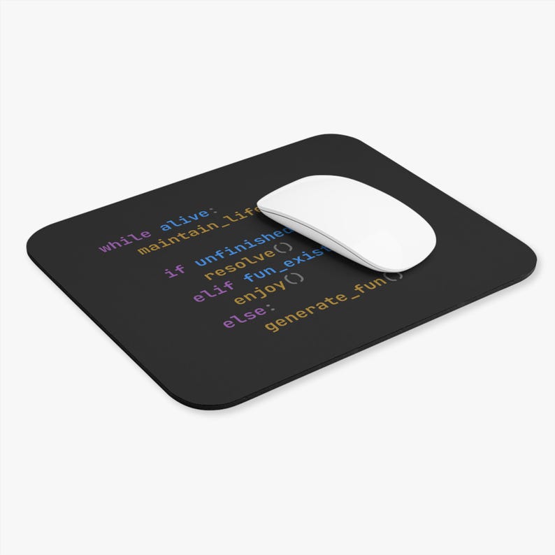 terwijl je leeft Muismat | Accessoire voor programmeerbureau, codeerhumor cadeau afbeelding 4