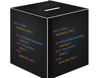 Lampada da scrivania per programmatori con codice cheat samurai, luce notturna per la programmazione.
