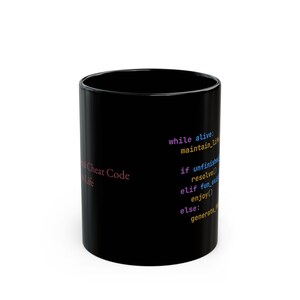 Samurai Cheat Code Mug | Programmer Coffee Mug, Coding Humor Gift
