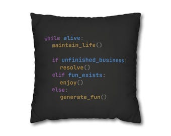Samurai-kussen met cheatcode | Programmeurdecor, codeerhumorkussen