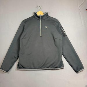 Arc'teryx Polartec 1/4 Zip Fleece Pullover Black Women's Large Made in Canada