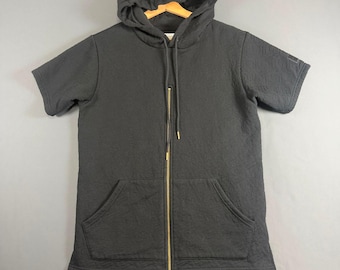 Camisa polo acolchada de manga corta Crooks & Castles, talla S, color negro, talla pequeña.