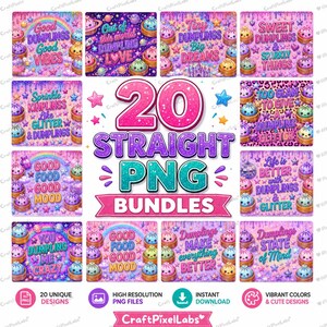 Kawaii Dumpling Tumbler Wrap PNG Bundel | 20 Rechte Sublimatie Ontwerpen (Digitale Download)
