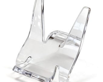 Clear Acrylic Crystal Display Stand, Minimalist Tripod Easel for Coins, Stones, Mini Art