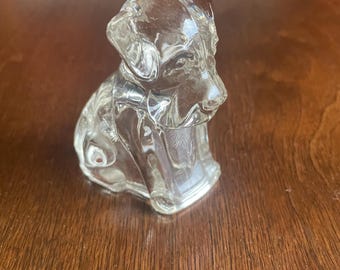 Vintage Federal Glass “Mopey Dog” Candy Container, 1940’s
