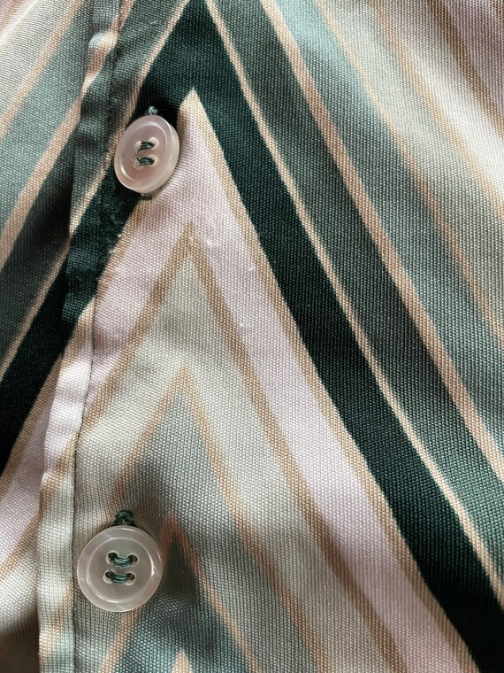 Vintage 1970s Givenchy Button Down Polyester Shir… - image 6