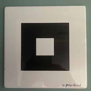 6x6 Mod Mid-Century Georges Briard Enamel Trivet Tiles/Rare Design