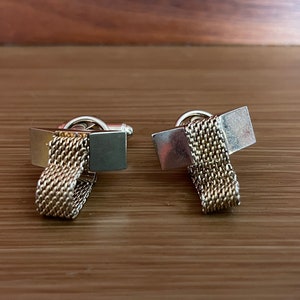 Vintage Gold-Colored Chainmail Cufflinks