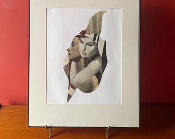 11”x14” Framed Analog Collage, Orignal Print, Handmade