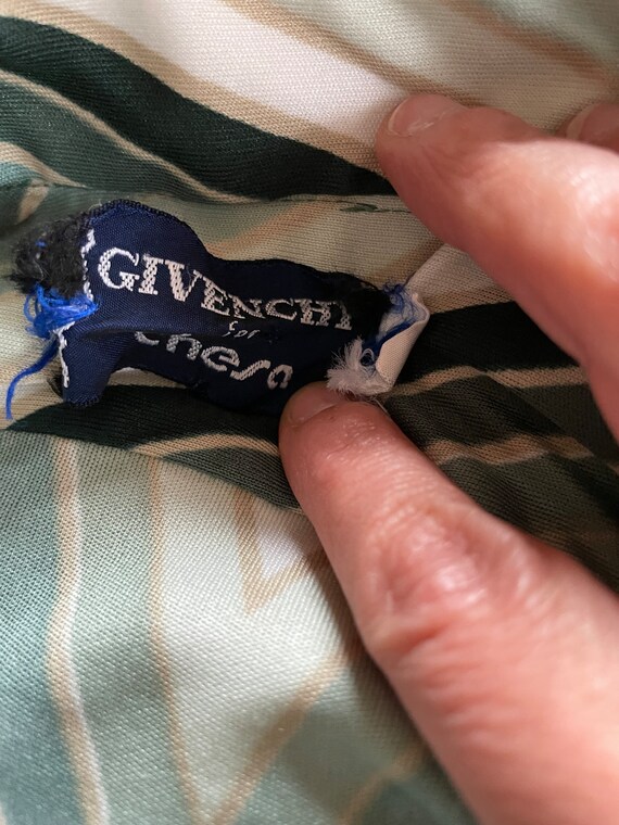 Vintage 1970s Givenchy Button Down Polyester Shir… - image 5