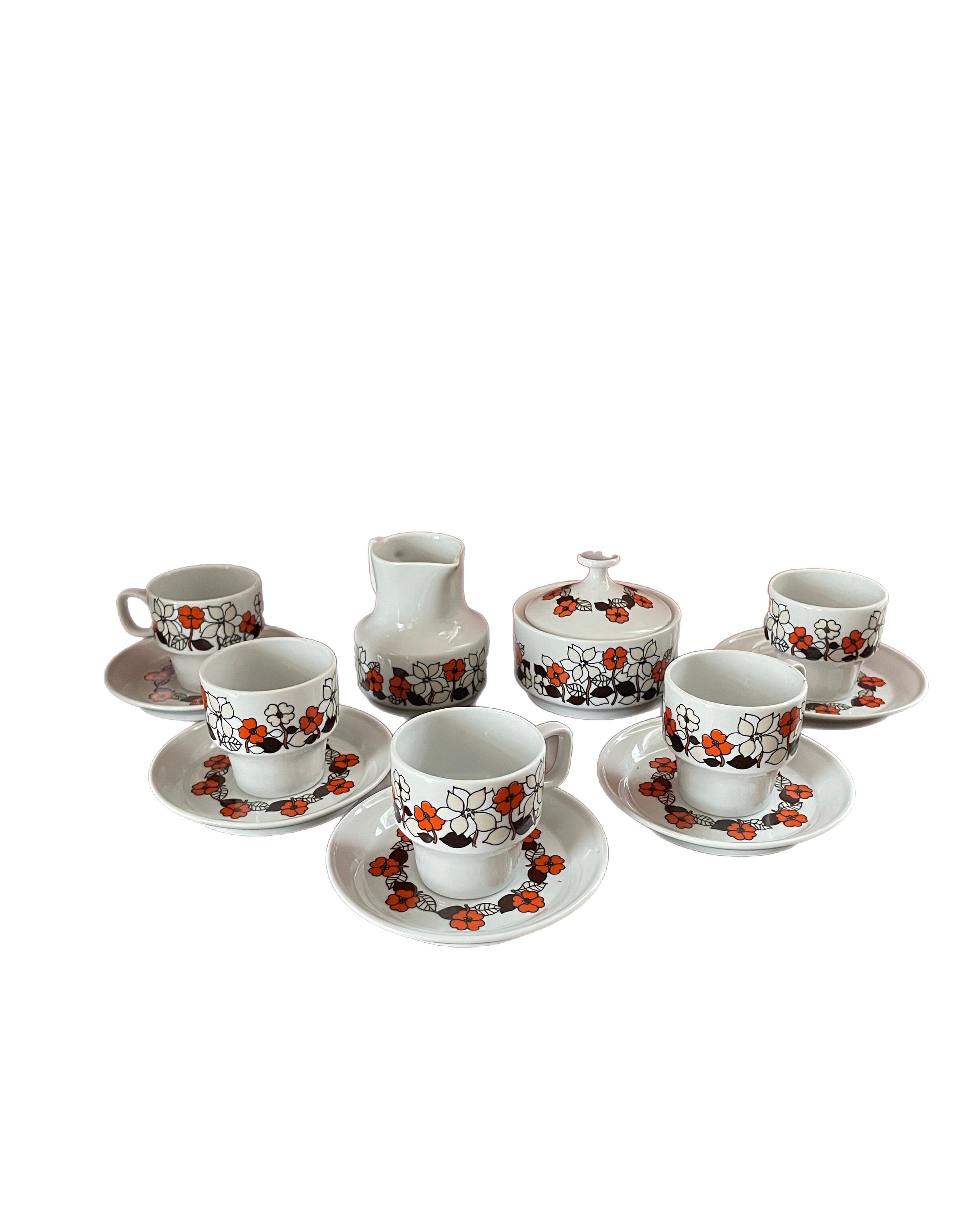 HOLLOHAZA（ホロハーザ）　ティーセット 美品】HOLLOHAZA ホロハーザ ハンガリー カップ＆ソーサー 花柄