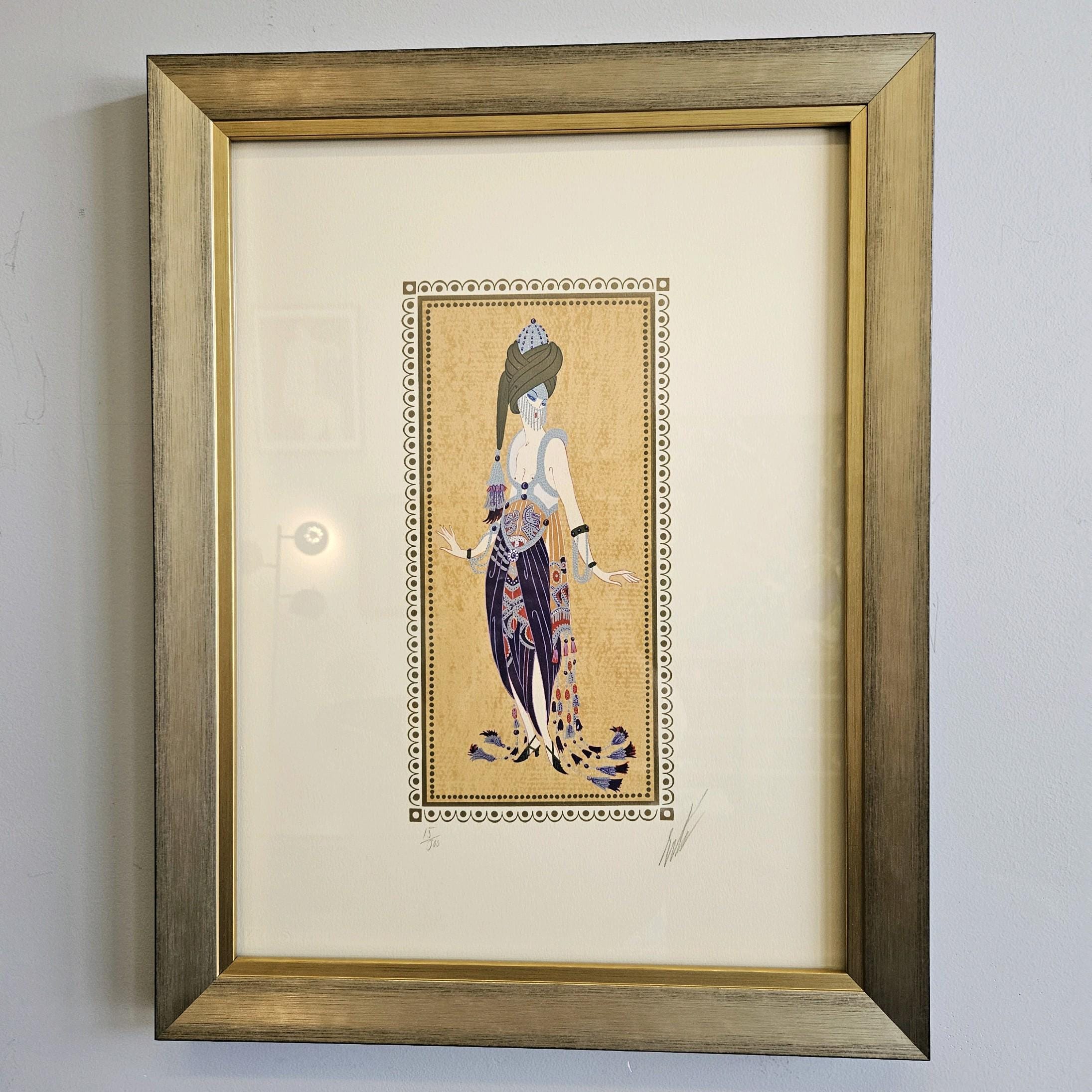 ERTE エルテ 『Manhattan Mary Ⅳ』1989年エルテ直筆サイン Erte Lithographs Signed - Etsy