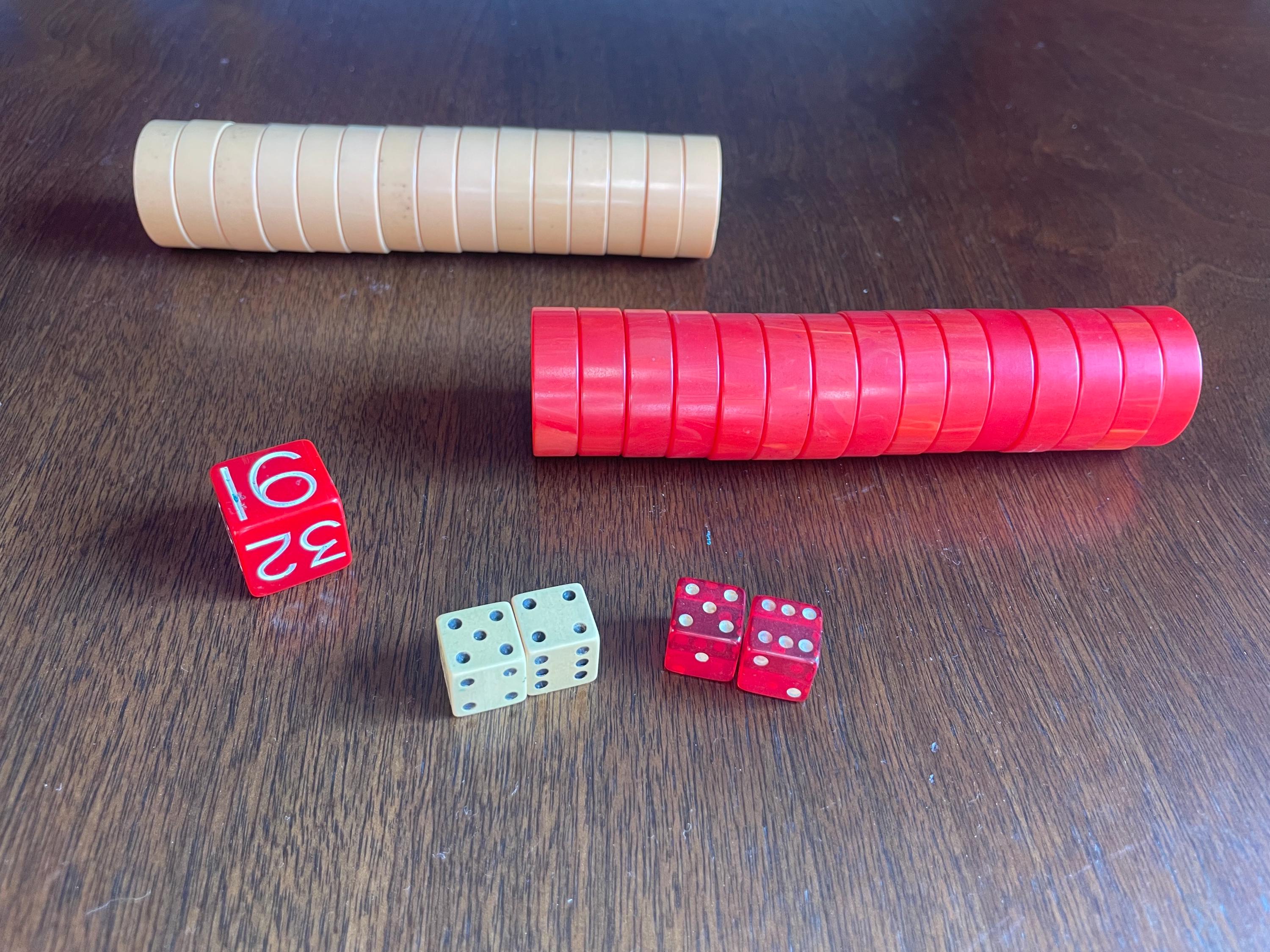 Ensemble complet de backgammon vintage Crisloïd grande taille liège