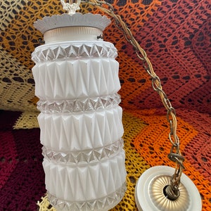 Large 18” Glass Pendant Light Fixture