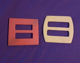 Vintage Bakelite Belt Buckles, Pair