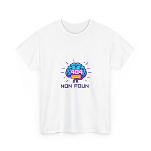 404 Brain Not Found - 面白いゲーマーエラーメッセージTシャツ