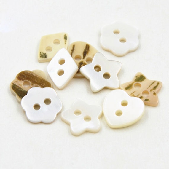 10 Pcs 0.43 Inches Small BlackWhite Plum Flower Plastic Shank Buttons for Shirts Sweaters Cardigans