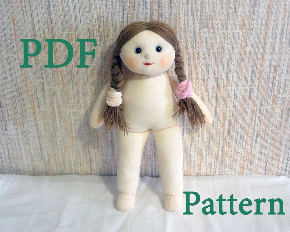 PDF Pattern Sock Doll How To Quickly Sew Doll From 1 Pair of Etsy